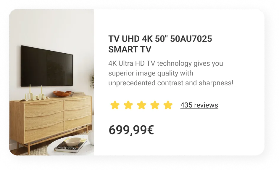 Une fiche produit avec un prix remisé