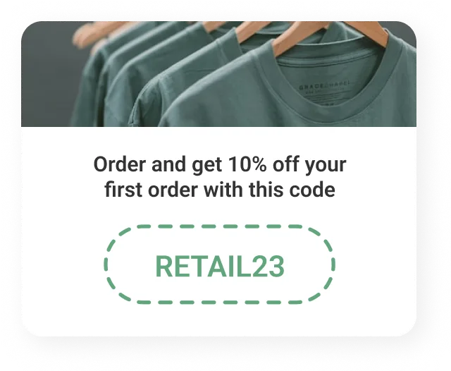Un code de bienvenue à −10 %